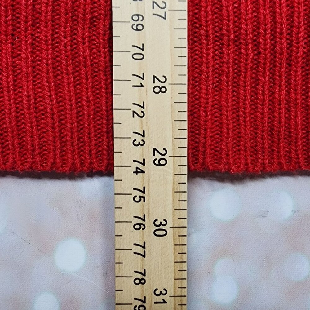 Night Fashion Vintage Red 80s Cocktail Sweater, Women's Large - Picture 12 of 13